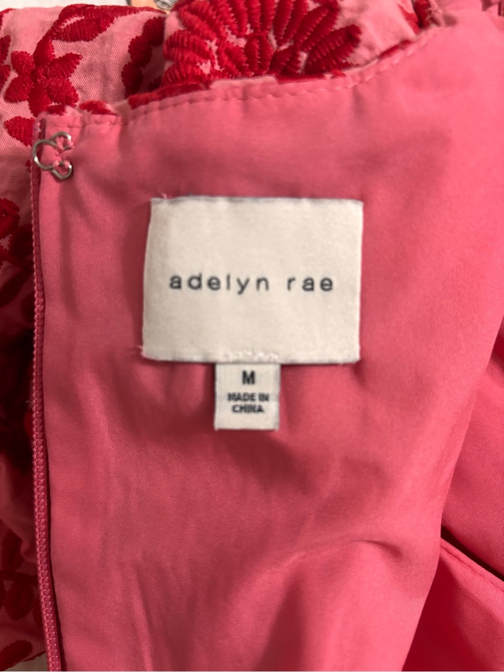 Adelyn Rae Red Embroidered V-Neck Mini Dress - Picture 9 of 9